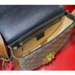 Gucci Women Padlock Small Shoulder Bag Beige and Ebony GG Supreme Canvas - Image 7