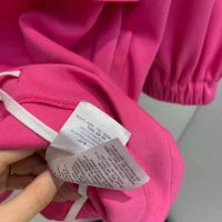 Gucci Women Polyester Jersey Hooded Sweatshirt Interlocking G Fixed Hood-Pink