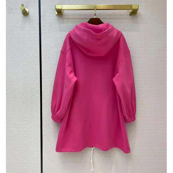 Gucci Women Polyester Jersey Hooded Sweatshirt Interlocking G Fixed Hood-Pink (14)