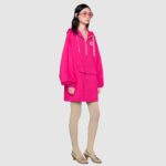 Gucci Women Polyester Jersey Hooded Sweatshirt Interlocking G Fixed Hood-Pink - immagine 15