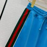 Gucci Men Technical Jersey Jogging Pant with Web Interlocking G-Blue – Bild 7