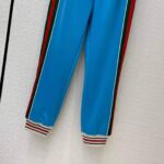 Gucci Men Technical Jersey Jogging Pant with Web Interlocking G-Blue – Bild 4