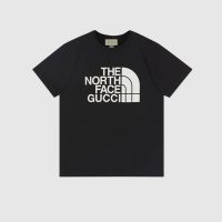 Gucci Women The North Face x Gucci Cotton T-Shirt Black Jersey Crewneck Oversize Fit