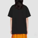 Gucci Women The North Face x Gucci Cotton T-Shirt Black Jersey Crewneck Oversize Fit - Image 14