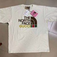 Gucci Women The North Face x Gucci Cotton T-Shirt Crewneck Jersey Oversize Fit