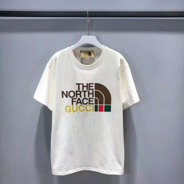 Gucci Women The North Face x Gucci Cotton T-Shirt Crewneck Jersey Oversize Fit (3)
