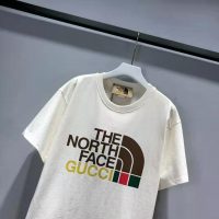 Gucci Women The North Face x Gucci Cotton T-Shirt Crewneck Jersey Oversize Fit