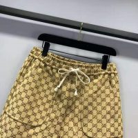 Gucci Women The North Face x Gucci GG Canvas Shorts Beige Ebony GG Canvas