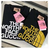 Gucci Women The North Face x Gucci Oversize T-Shirt Black Cotton Jersey Crewneck