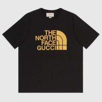 Gucci Women The North Face x Gucci Oversize T-Shirt Black Cotton Jersey Crewneck