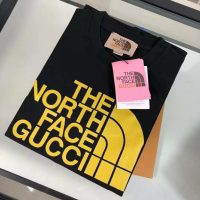 Gucci Women The North Face x Gucci Oversize T-Shirt Black Cotton Jersey Crewneck