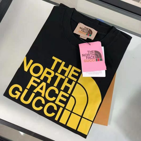 Gucci Women The North Face x Gucci Oversize T-Shirt Black Cotton Jersey Crewneck (3)