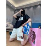 Gucci Women The North Face x Gucci Web Print Cotton Shorts Green Red Web-White - Image 11