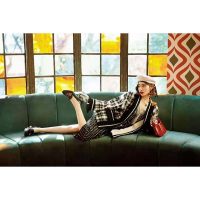 Gucci Women Tweed Jacket Ivory and Black Check Tweed Black Ribbon Wool