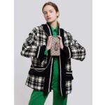 Gucci Women Tweed Jacket Ivory and Black Check Tweed Black Ribbon Wool - Image 15
