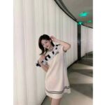 Gucci Women Wool Dress with Contrast Black Trim Front Pocket - Image 17