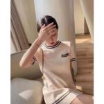 Gucci Women Wool Dress with Contrast Black Trim Front Pocket - Image 15