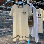 Gucci Women Wool Dress with Contrast Black Trim Front Pocket - Image 2