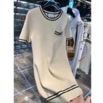 Gucci Women Wool Dress with Contrast Black Trim Front Pocket - Image 4