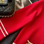 Gucci Women Wool Jacket with Contrast Trim Besom Pockets Crew Neck-Red - Imagen 8