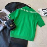 Gucci Women Wool Polo Shirt with Contrast Trim Front Pockets Button-Through Placket - Image 4