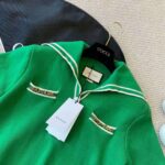 Gucci Women Wool Polo Shirt with Contrast Trim Front Pockets Button-Through Placket - Image 6