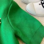 Gucci Women Wool Polo Shirt with Contrast Trim Front Pockets Button-Through Placket - Image 9