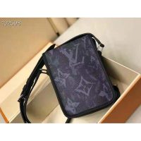 Louis Vuitton LV Men Nano Amazon Messenger Monogram Pastel Noir Coated Canvas