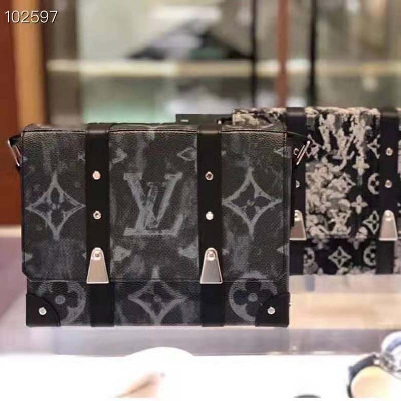 Louis Vuitton Monogram Pastel Noir Canvas Cross Card Holder