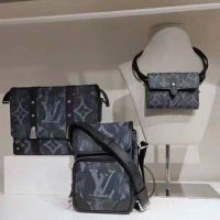 Louis Vuitton LV Men Trunk Messenger Monogram Pastel Noir Coated Canvas