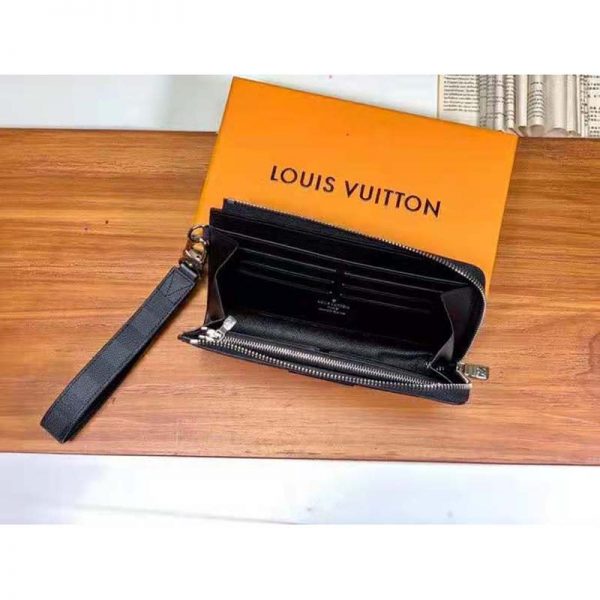 Louis Vuitton LV Men Zippy Dragonne Wallet Damier Graphite Coated Canvas-Grey (8)