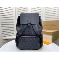 Louis Vuitton LV Unisex Backpack Trio Monogram Eclipse Coated Canvas-Black