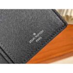 Louis Vuitton LV Unisex Brazza Wallet Navy Blue Epi Leather Damier Graphite Coated Canvas - immagine 10