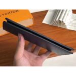 Louis Vuitton LV Unisex Brazza Wallet Navy Blue Epi Leather Damier Graphite Coated Canvas - immagine 7