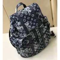 Louis Vuitton LV Unisex Christopher Backpack Monogram Tapestry Coated Canvas-Navy