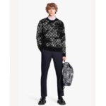 Louis Vuitton LV Unisex Christopher Backpack Monogram Tapestry Coated Canvas-Navy - immagine 11