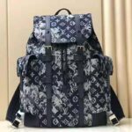 Louis Vuitton LV Unisex Christopher Backpack Monogram Tapestry Coated Canvas-Navy - immagine 2