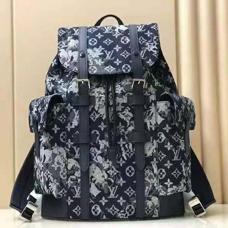 Louis Vuitton LV Unisex Outdoor Bumbag Monogram Tapestry Coated Canvas-Navy  - LULUX