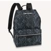 Louis Vuitton LV Unisex Discovery Backpack PM Monogram Pastel Noir Coated Canvas