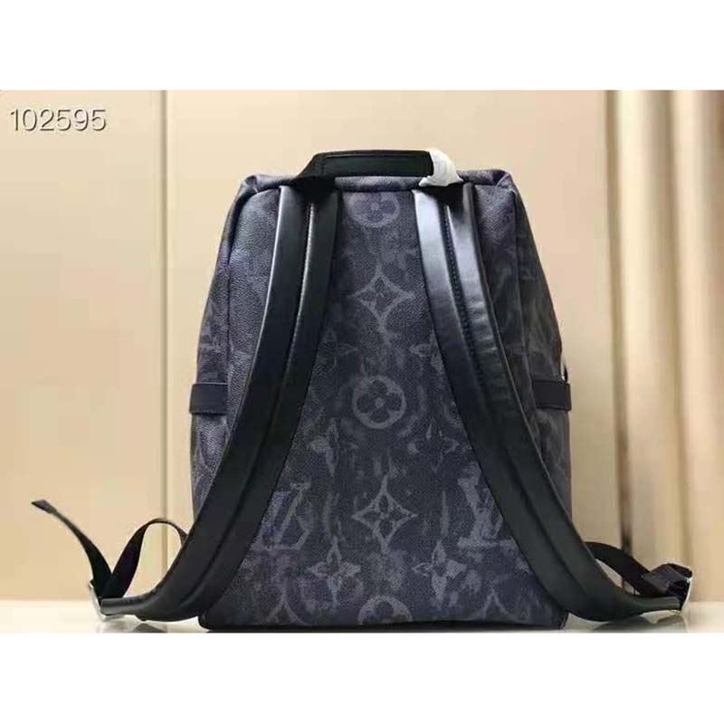 LV LV Unisex Discovery Backpack PM Monogram Pastel Noir Coated Canvas in  2023