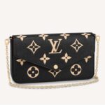 Louis Vuitton LV unisex Félicie Pochette Monogram Empreinte goffrata morbida pelle di vacchetta granulata-nero