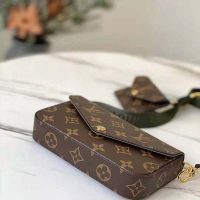 Louis Vuitton LV Unisex Félicie Strap & Go Pochette Monogram Coated Canvas-Brown