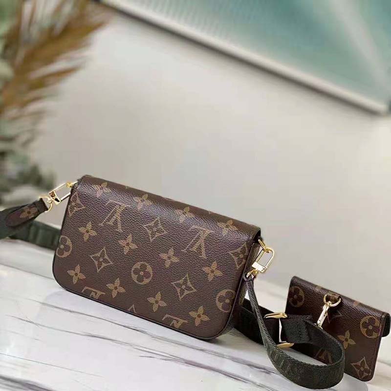 Louis Vuitton Brown Monogram Canvas Félicie Strap & Go Pochette Louis  Vuitton