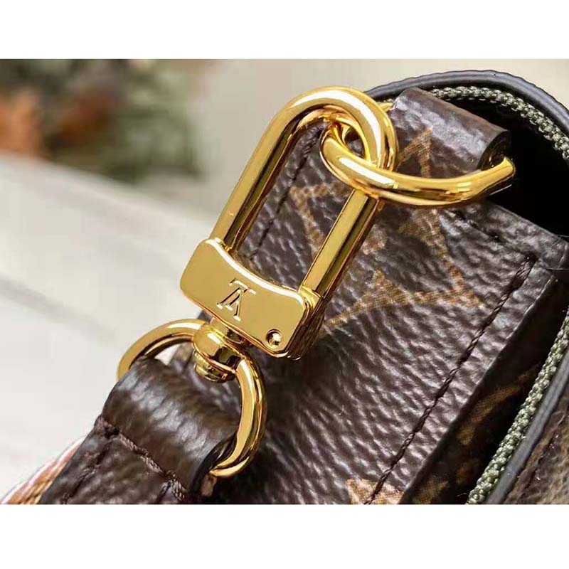 Louis Vuitton Felicie Strap & Go Handbag Monogram Canvas Brown 1580821