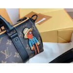 Louis Vuitton LV Unisex Keepall XS Monogram Coated Canvas Black Matte Leather - Image 5