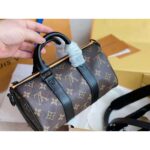Louis Vuitton LV Unisex Keepall XS Monogram Coated Canvas Black Matte Leather - Image 3