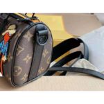 Louis Vuitton LV Unisex Keepall XS Monogram Coated Canvas Black Matte Leather - Image 4