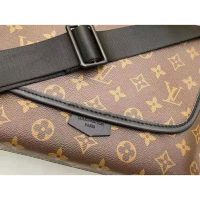 Louis Vuitton LV Unisex Magnetic Messenger Bag Monogram Coated Canvas-Brown