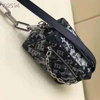 Louis Vuitton LV Unisex Mini Soft Trunk Monogram Tapestry Coated Canvas-Navy