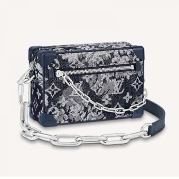 Louis Vuitton LV Unisex Mini Soft Trunk Monogram Tapestry Coated Canvas-Navy